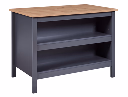 Bartisch - LB ca. 124x75 cm, Anthrazit, Artisan Eiche Nachbildung