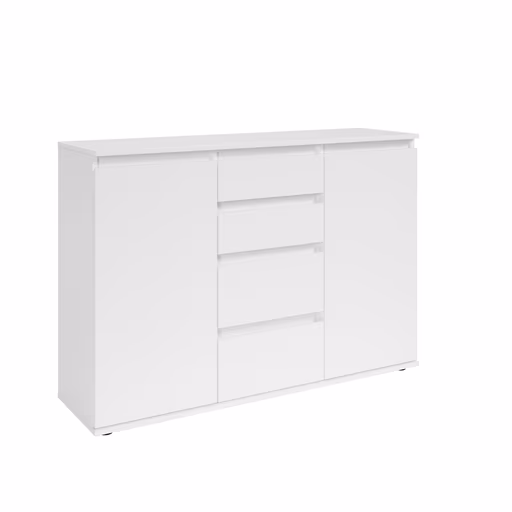 Kommode - B ca. 119 cm, Weiß