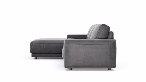 Ecksofa Balok - Longchair groß links mit 2,5-Sitzer, Stoff, Anthrazit