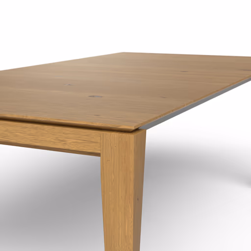 Esstisch 3400 - ausziehbar, LB ca. 200x100 cm, Asteiche massiv, Geölt, Gedrehter Fuss