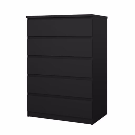 Kommode - B ca. 77 cm, Schwarz