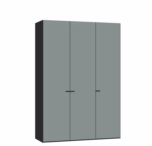 Drehtürenschrank JOIN IT- B ca. 152 cm, Schwarz, Salbei