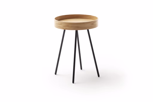 Beistelltisch Oak Tray - BHL ca. 46,5x55,5x46,5 cm, Eiche furniert, Schwarz