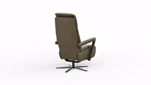  Drehsessel Enno Lazyline - Größe M inkl. Relaxfunktion, Leder Olive