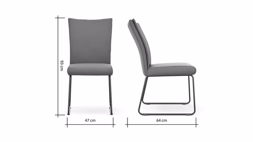 Stuhl Florea - Leder, Kitt