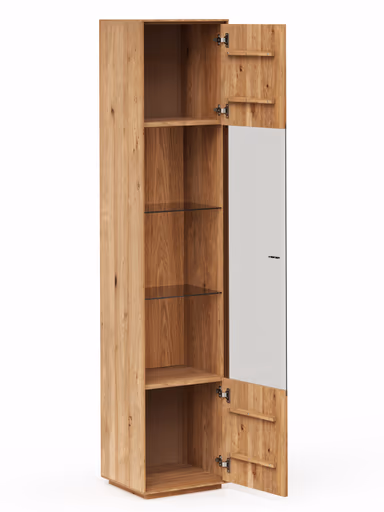 Vitrine Saratoga - rechts, Wildeiche massiv, natur geölt