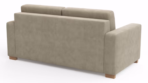 Sofa Lakeville - 2-Sitzer inkl. Schlaffunktion, Gestell Schwarz, Stoff, Beige