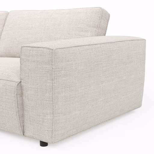 Ecksofa Lilaia - Chaise Longue XL mit 1,5-Sitzer XL rechts, Stoff, Kaschmir