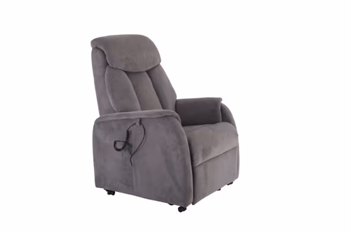 TV-Sessel MARIN - Aufstehhilfe, Relaxfunktion, Kopfteilverstellung, Stoff, Grau