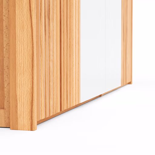 Drehtürenschrank Tigris - inkl. Passepartout, B. ca. 245cm, Kernbuche massiv, geölt