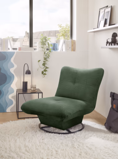Drehsessel - Stoff, Dunkelgrün