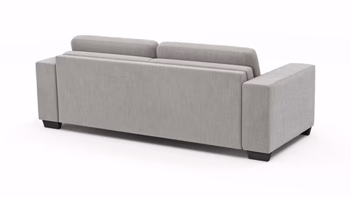 Sofa Nuoro - 3-Sitzer inkl. Schlaffunktion, Stoff, Grau