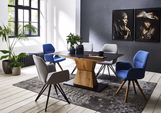 Armlehnstuhl - Stoff, Grau