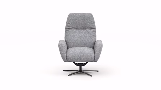 Einzelsessel Terni - Relaxfunktion, Sternfuss, Stoff, Hellblau