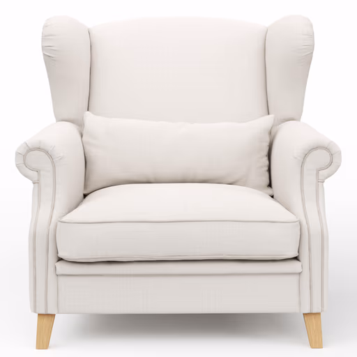 Sessel Mapleton - Stoff, Creme