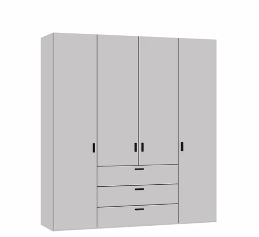 Drehtürenschrank JOIN IT- B ca. 202 cm, Hellgrau