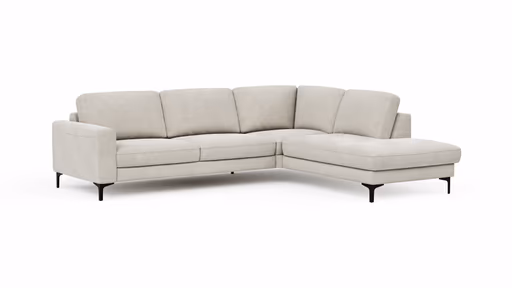 Ecksofa Oviedo - Ecke links mit 2,5-Sitzer, Stoff, Natur