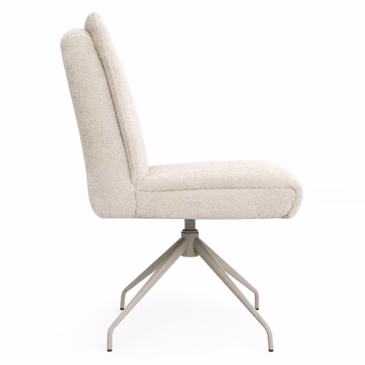 Stuhl Evania - Dreh und Relax-Funktion, hoher Rücken, Stoff, Creme