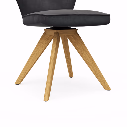 Stuhl Westmore - drehbar, Stoff, Anthrazit