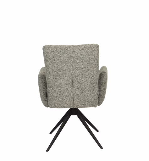 Armlehnstuhl MYLENE - drehbar, Stoff, Schlamm