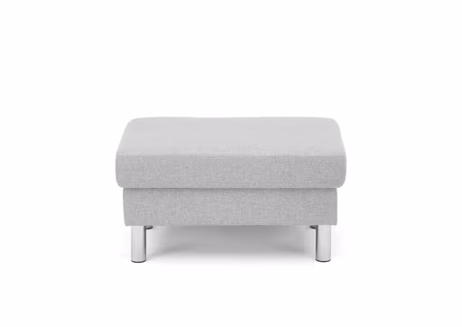 Hocker COOL - BL. ca. 70x70, mit Stauraum, Stoff, Hellgrau