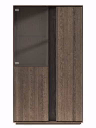 Highboard Saratoga - Buche massiv, silbergrau geölt