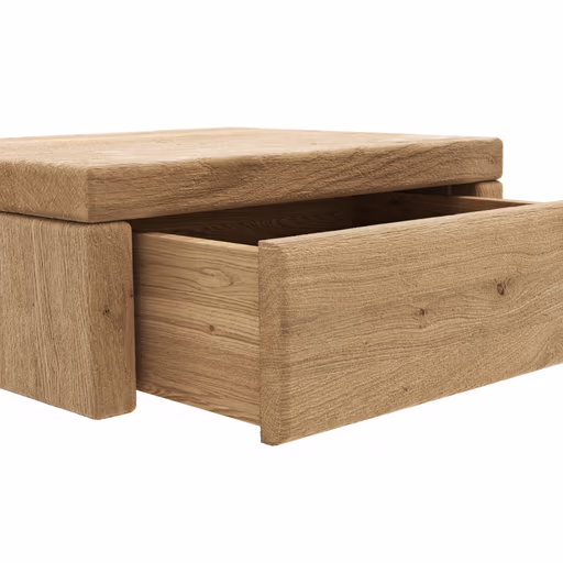 Nachttisch 1660 - Wildeiche geölt, sandgestrahlt