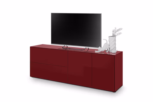 Lowboard - B ca. 181 cm, Bordeauxrot