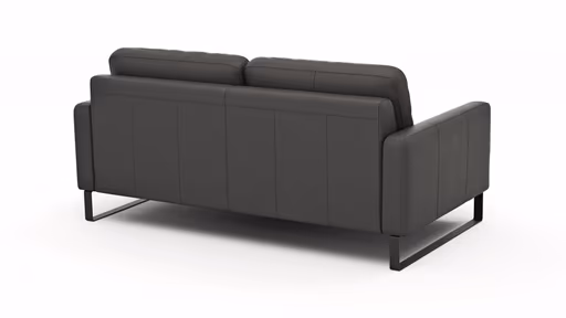 Sofa Enna - 3-Sitzer, Leder, Anthrazit