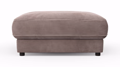 Hocker Juni - LB ca. 90x90 cm, Cord, Altrosa