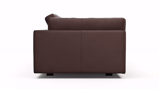Sofa Aprino 3 - 3,5-Sitzer L, Dickleder, Dunkelbraun, Armlehne Kissen