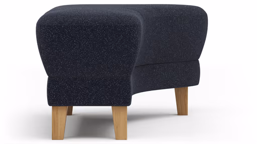 Hocker Stamford - gebogen, Rechts, LB ca. 89x65 cm, Stoff, Dunkelblau
