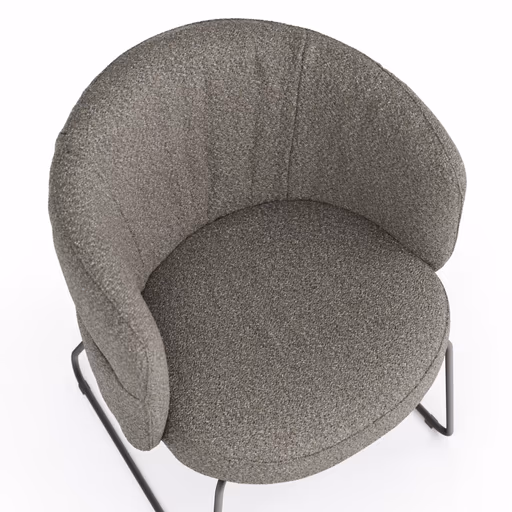 Armlehnstuhl Milana - Stoff, Grau