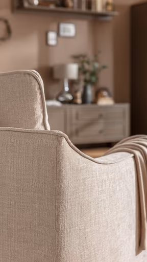 Sofa Burnley - 1-Sitzer, Stoff, Graubeige