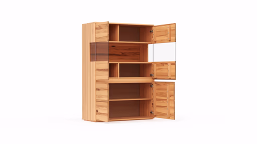 Highboard Hillsboro - Buche/Kernbuche natur, geölt