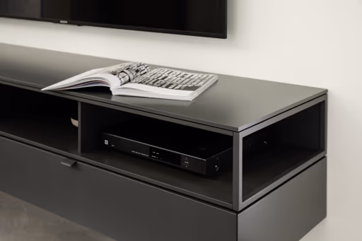 Hängesideboard Catona - Lack matt, Dunkelgrau