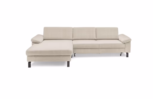 Ecksofa CALM MOVE - Ecke links, 2,5-Sitzer inkl. Schlaffunktion, Microfaser, Natur