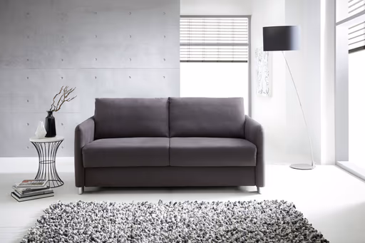 Schlafsofa - 2-Sitzer mit Schlaffunktion, Stoff, Schwarz 