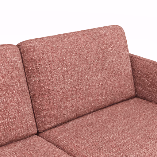 Ecksofa  Enna - Ecke links mit 3-Sitzer inklusive Sitzvorzug (motorisch), Stoff, Koralle