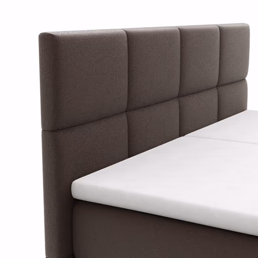 Boxspringbett Alpin Luxe - inkl. Kopf- und Fußteil verstellbar, Liegefläche ca. 180x200 cm, Stoff, Dunkelbraun