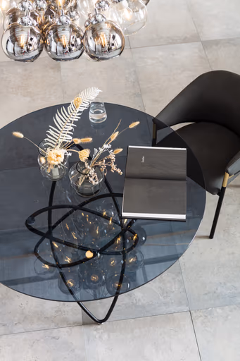 Esstisch - Ø/H ca. 120x76 cm, Schwarz