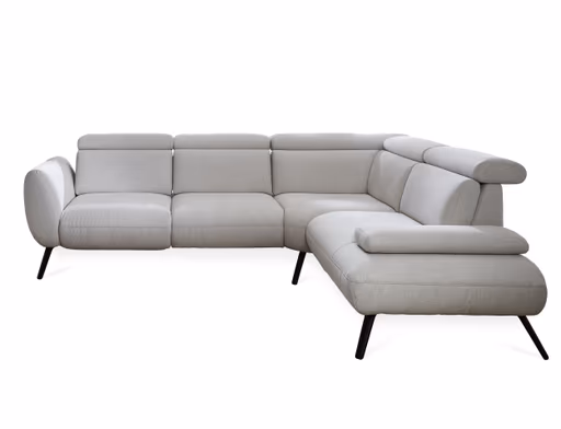 Ecksofa - 2-Sitzer mit Ecke rechts, Stoff, Beige
