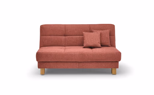 Funktionssofa EASY Optik B - 2-Sitzer, 155 cm inkl. Schlaffunktion, Stoff, Rot