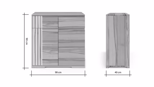 Kommode Tigris - Kernbuche massiv, geölt