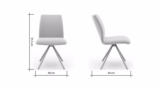 Stuhl Sedana - Stoff, Grau