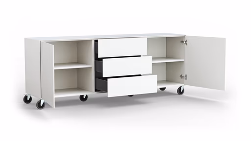 Sideboard Edge - Lack, Weiß