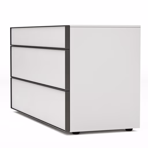 Kommode Loretto - BHT ca. 135x70x53 cm, Lack matt, Weiß