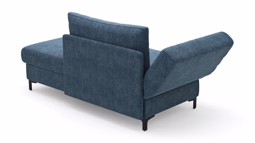 Schlafsofa Verano - Ausrichtung links inkl. Schlaffunktion und Bettkasten, Stoff, Petrol