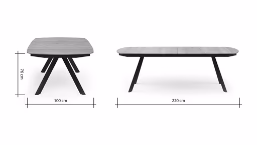 Esstisch Dinner - ausziehbar, LB ca. 220x100 cm, Eiche massiv