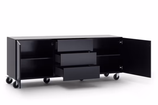 Sideboard Edge - Lack, Schwarz